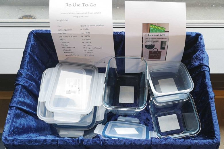 Bereitstellung von Mehrwegbehältern zur Mitnahme von Essen